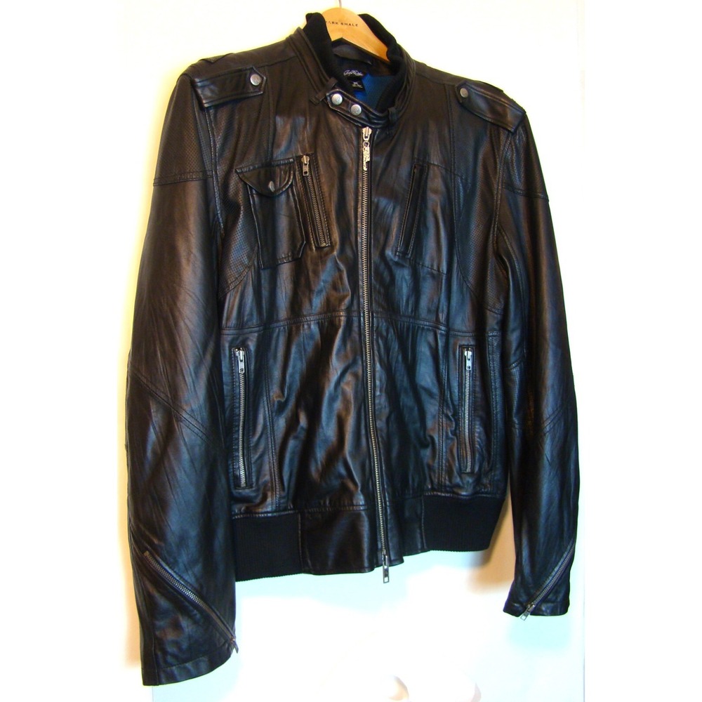 Artful Dodger Black Leather Bomber Jacket Big & Tall Size 4XL    AC - Picture 7 of 13